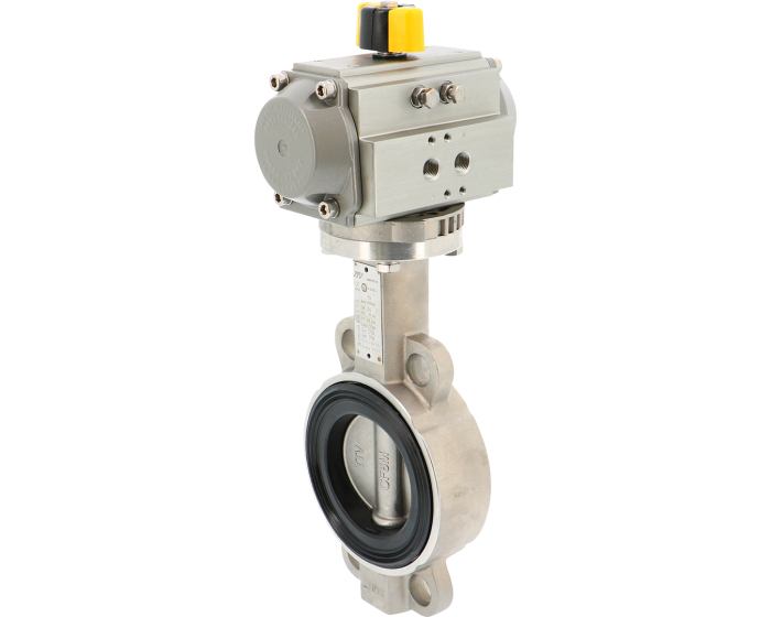 Stainless steel butterfly valve 1184 + RE/RES pneumatic actuator